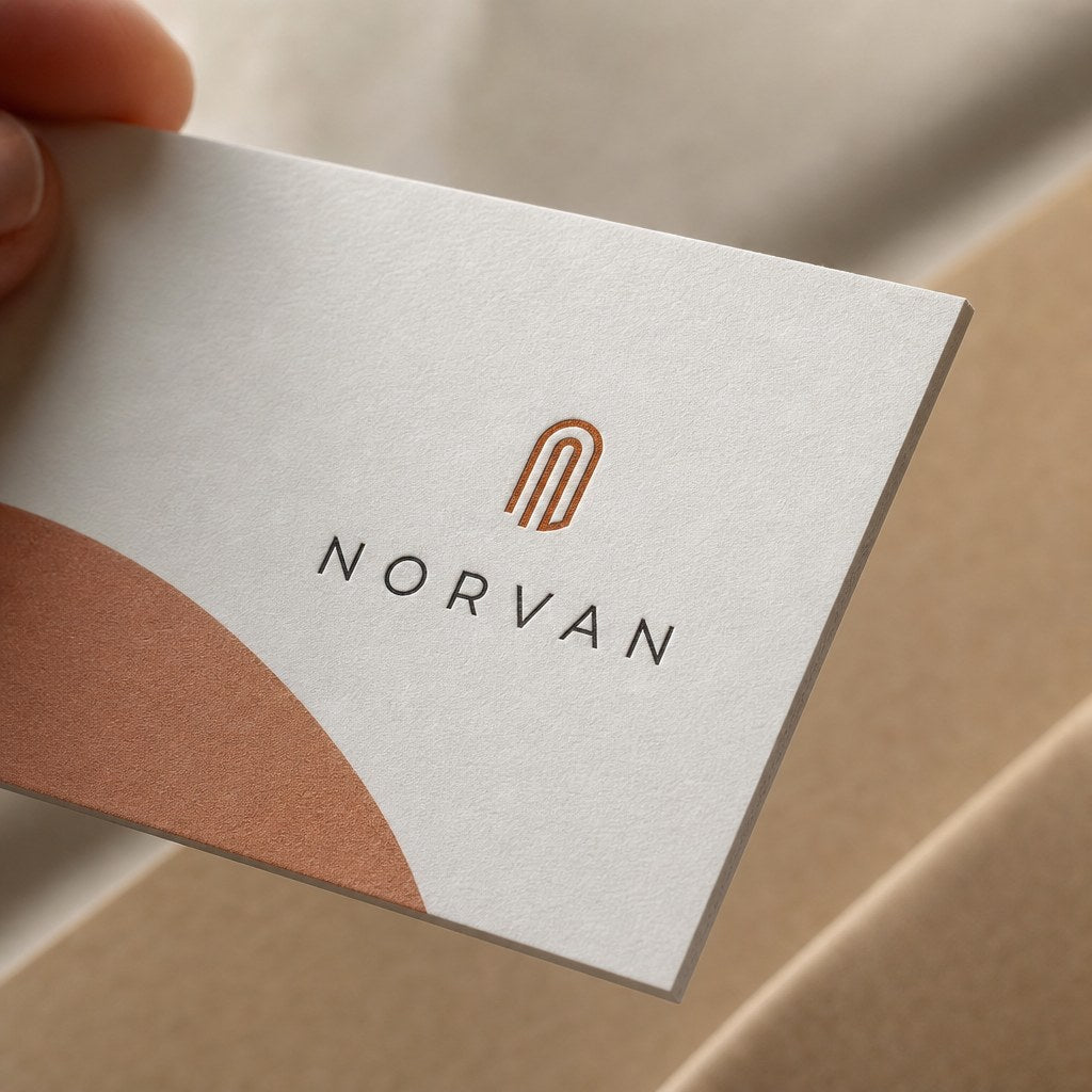 Standard Business Cards – close-up: Macro close-up of the edge and surface of a 400 gsm matte business card showing crisp print and clean cut