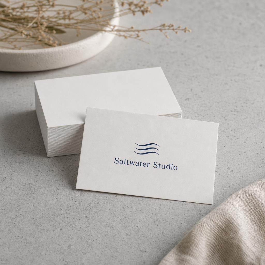 Standard Business Cards – matte paper: flat, non-reflective finish