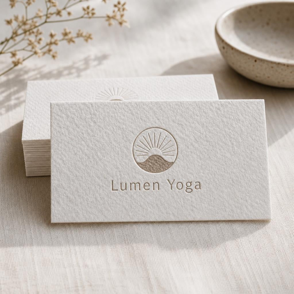 Premium Paper Business Cards – Paper: Natural Textured