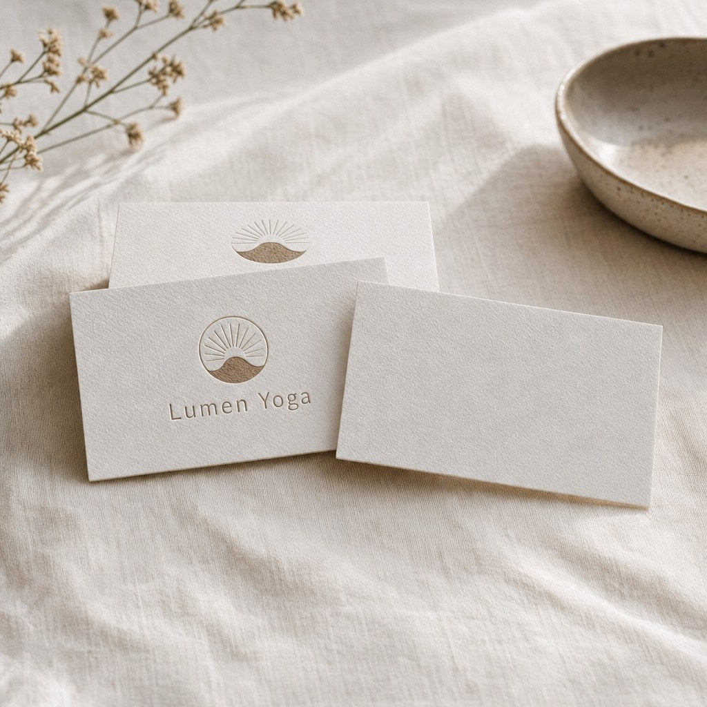 Premium Paper Business Cards, printed on the front only (illustration)