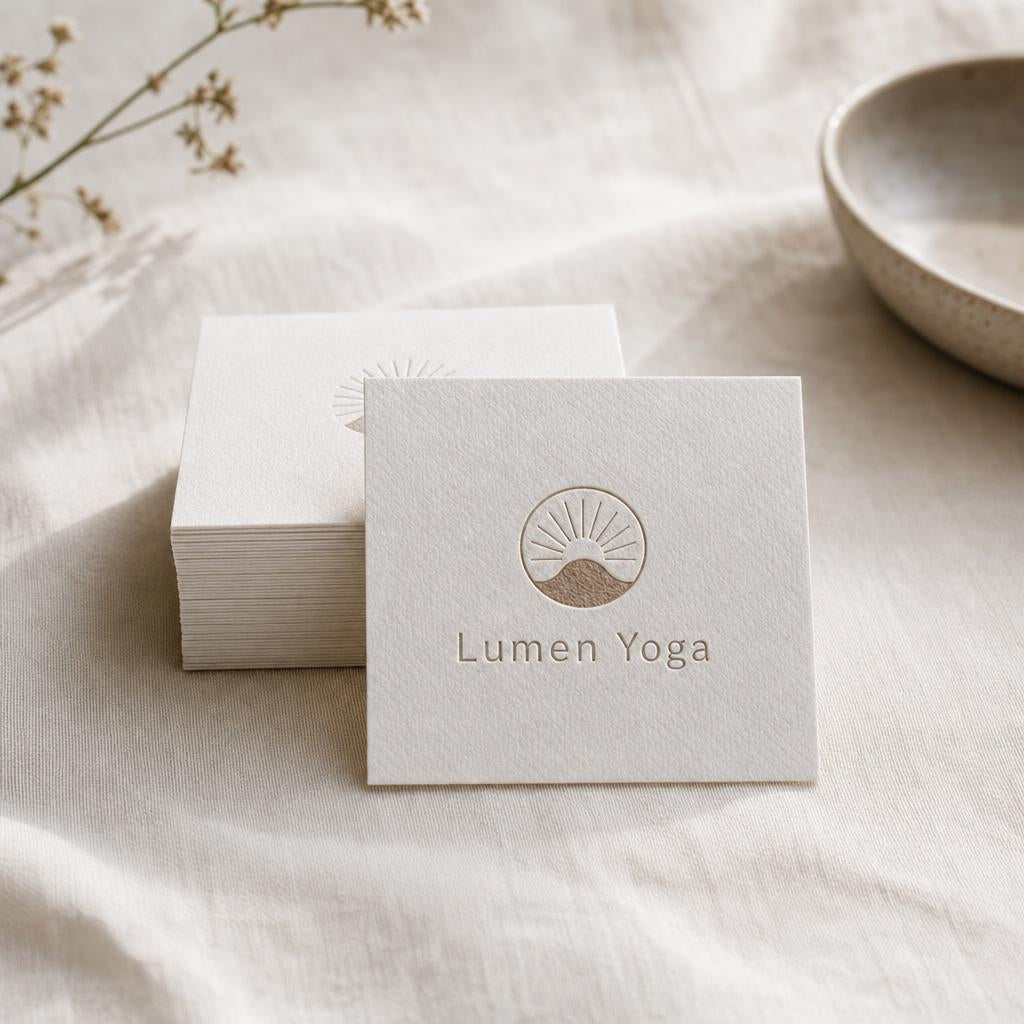 Premium Paper Business Cards – Size: Square 5.5 × 5.5 cm