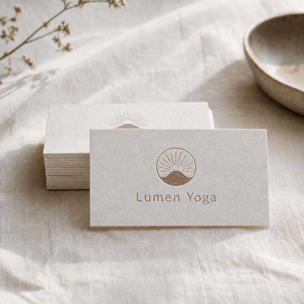 Premium Paper Business Cards – Size: Standard 9 × 5.5 cm