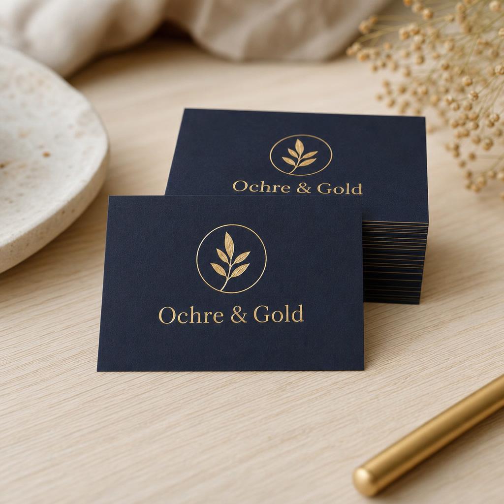 Foil Business Cards – Foil colour: Gold