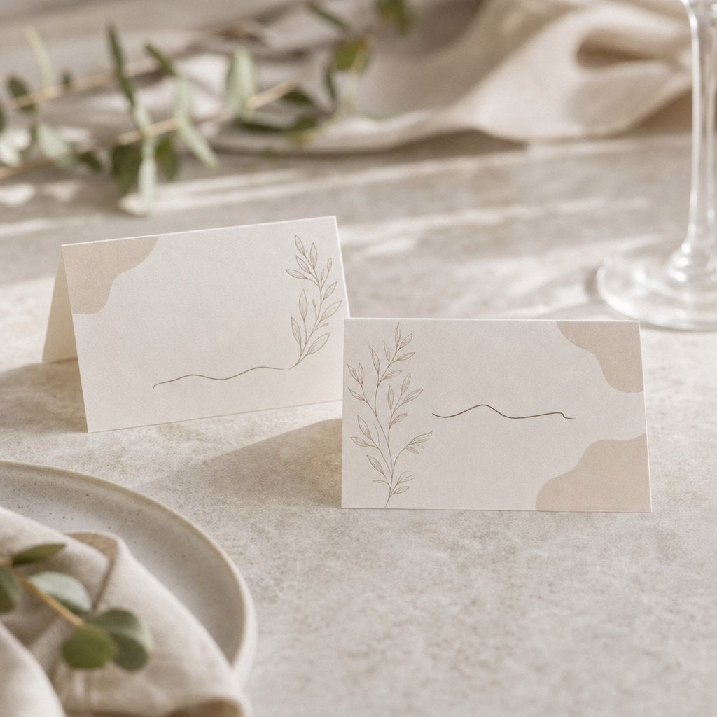 Place Cards, printed on both sides (illustration)