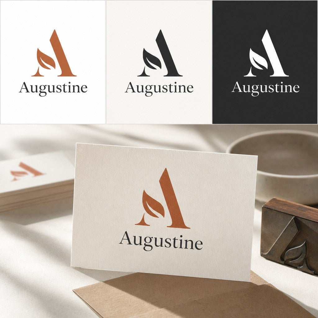 Logo Design – range of options: A set of logo variations: full colour, one colour, white on dark
