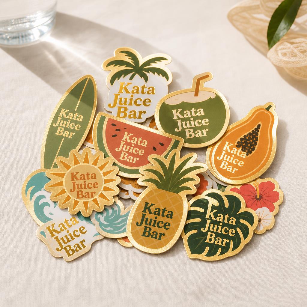 Custom Stickers – Material: Gold foil