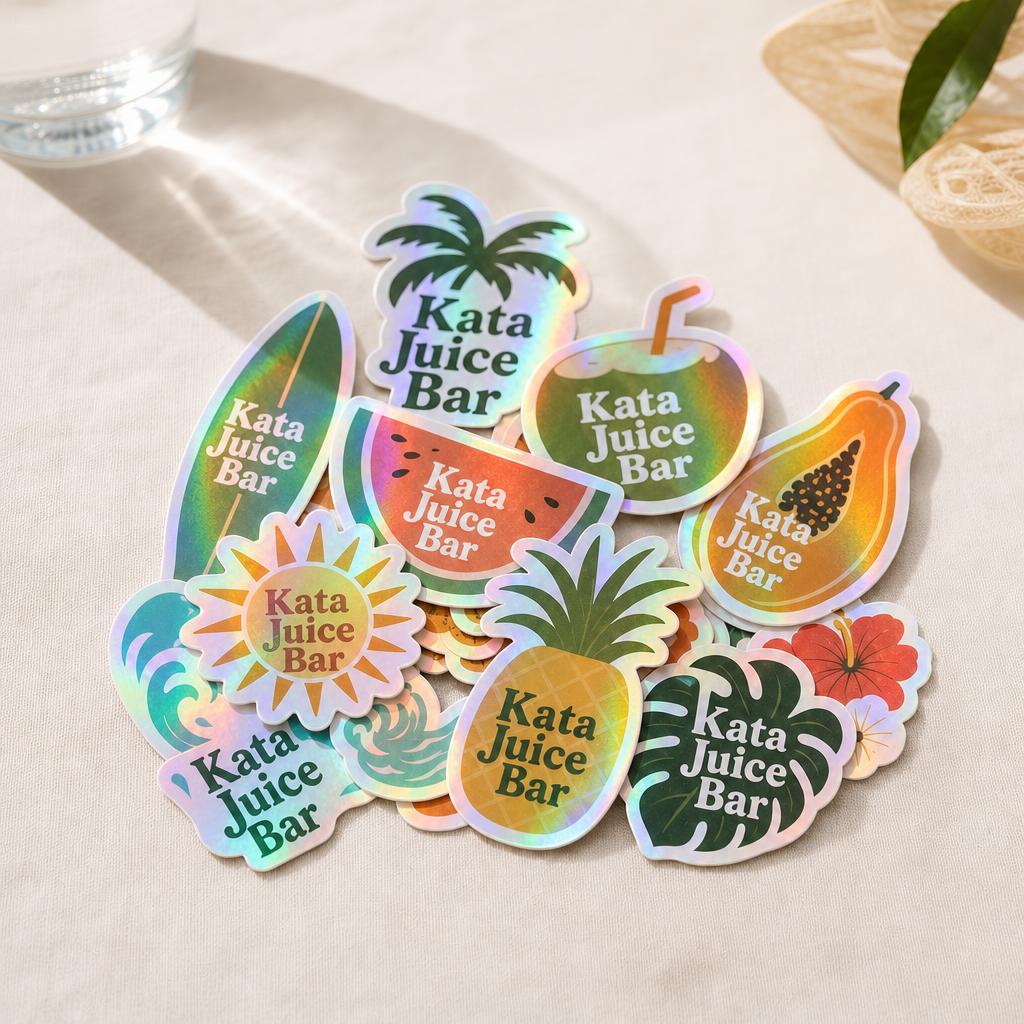 Custom Stickers – Material: Holographic vinyl