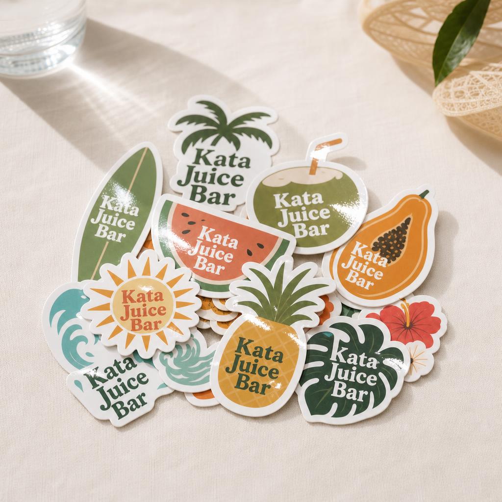 Custom Stickers – Material: White vinyl (gloss)