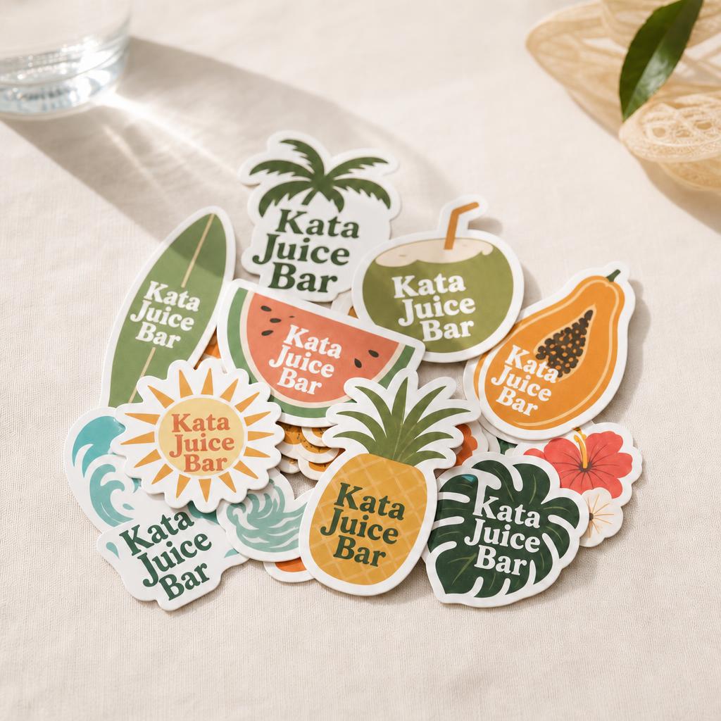 Custom Stickers – Material: White vinyl (matte)