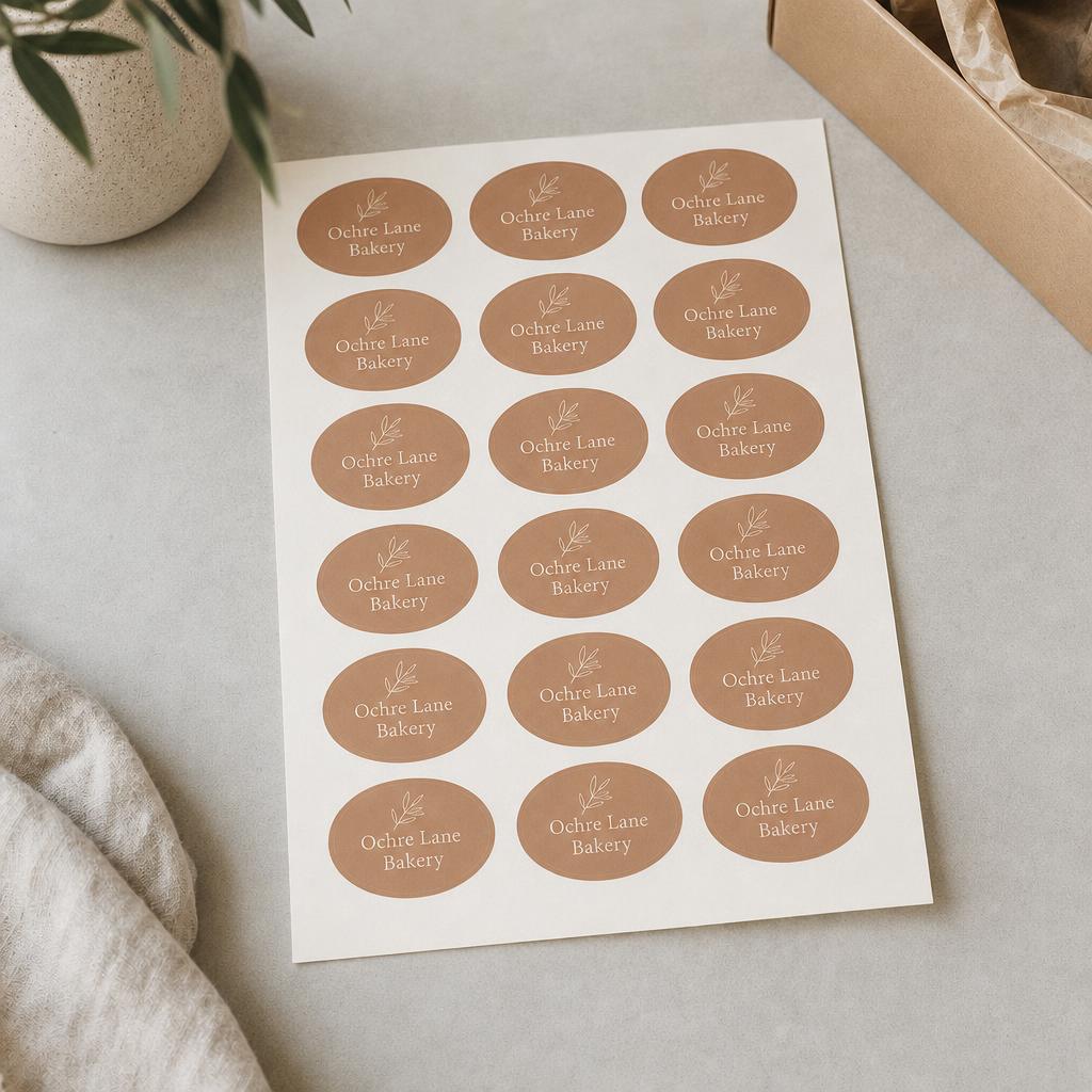 Sticker & Label Sheets – Label layout: Ovals