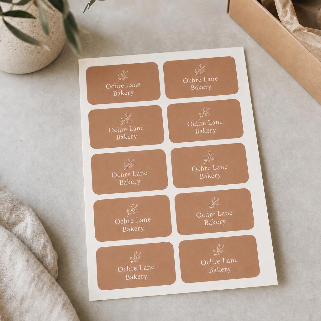 Sticker & Label Sheets – Label layout: Rounded rectangles