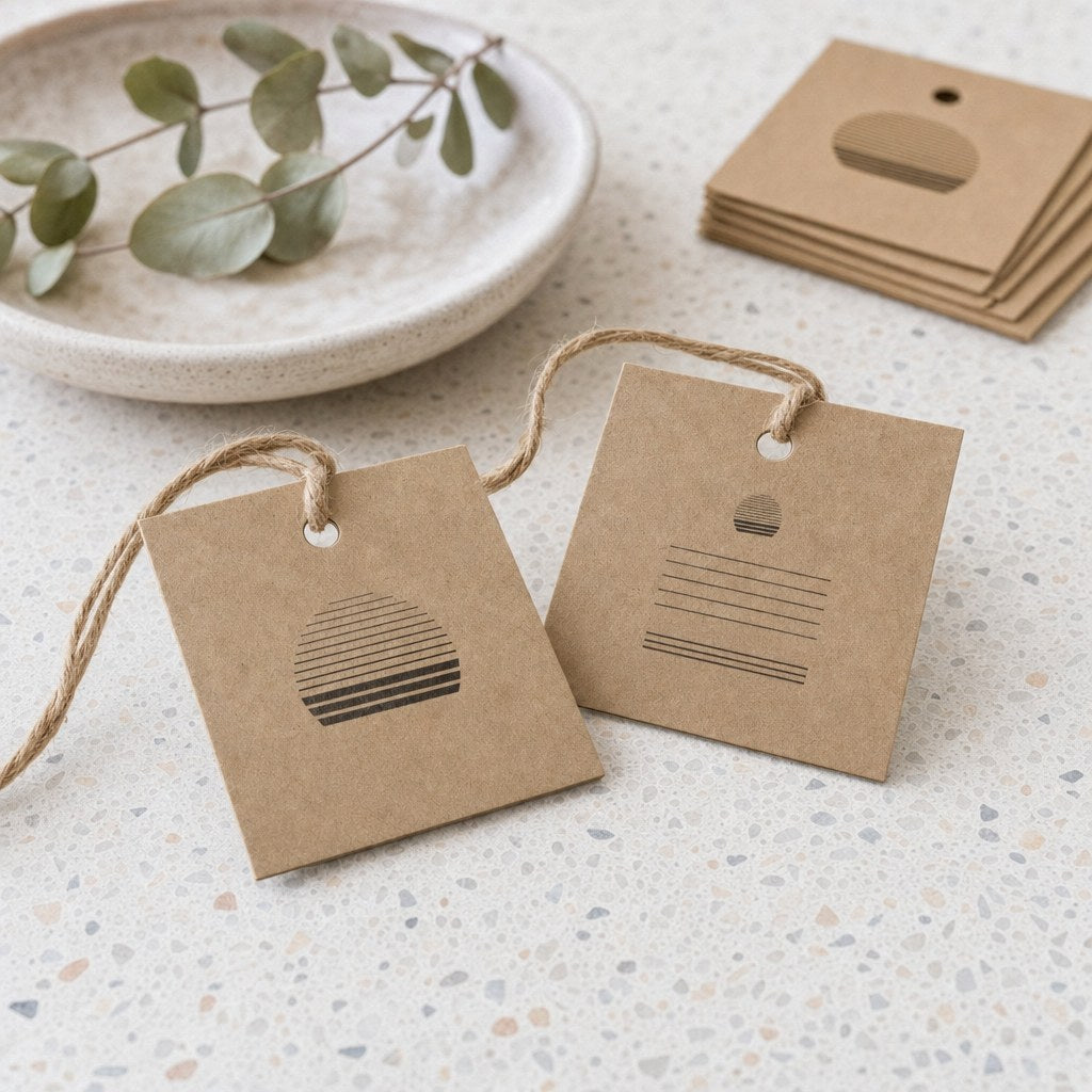 Hang Tags, printed on both sides (illustration)
