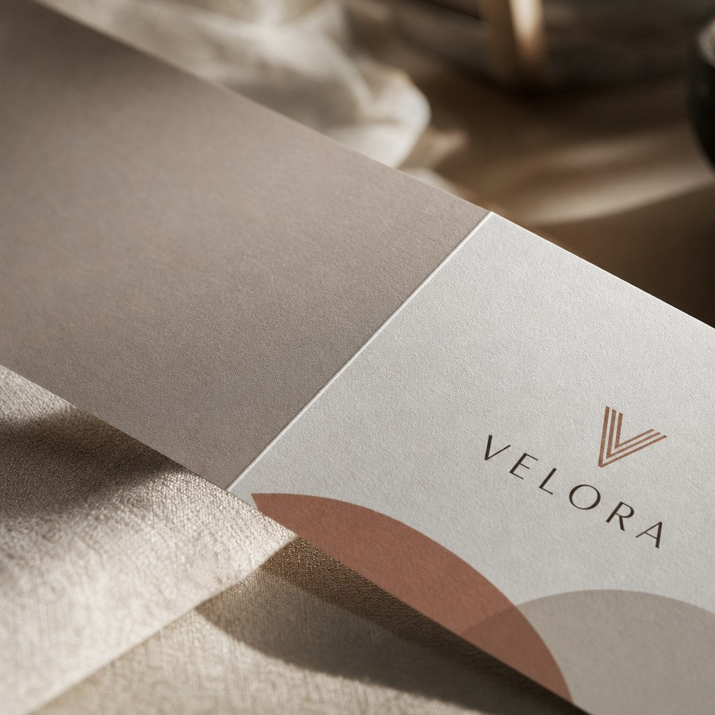 Folded Brochures – close-up: Close-up of the crisp fold line of a brochure on 170 gsm paper