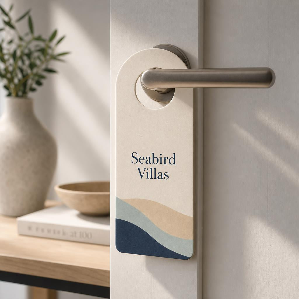 Door Hangers – Tear-off strip: No perforation