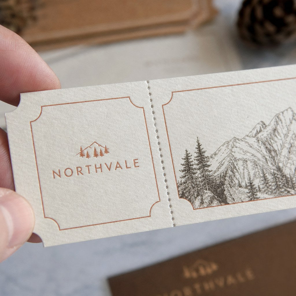Event Tickets – close-up: Macro of the perforation line between ticket and stub