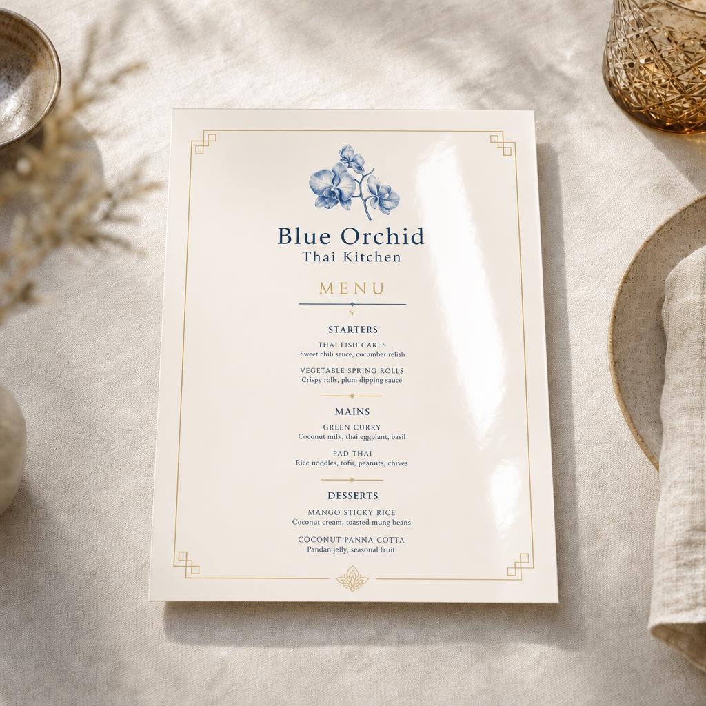 Menus – Paper: Gloss 300 gsm