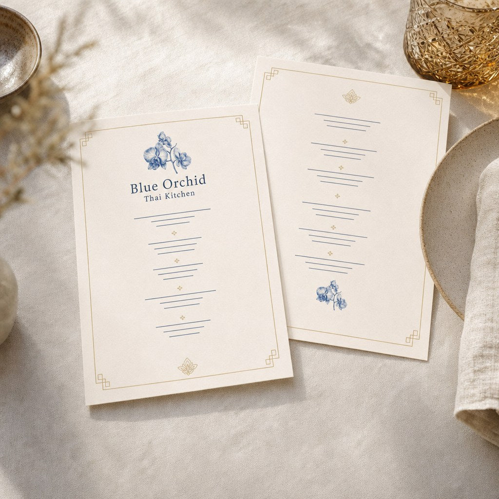 Menus, printed on both sides (illustration)