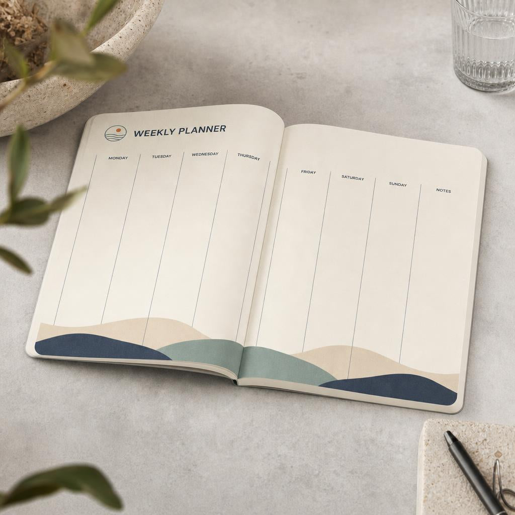 Notebooks & Journals – Inside pages: Weekly planner