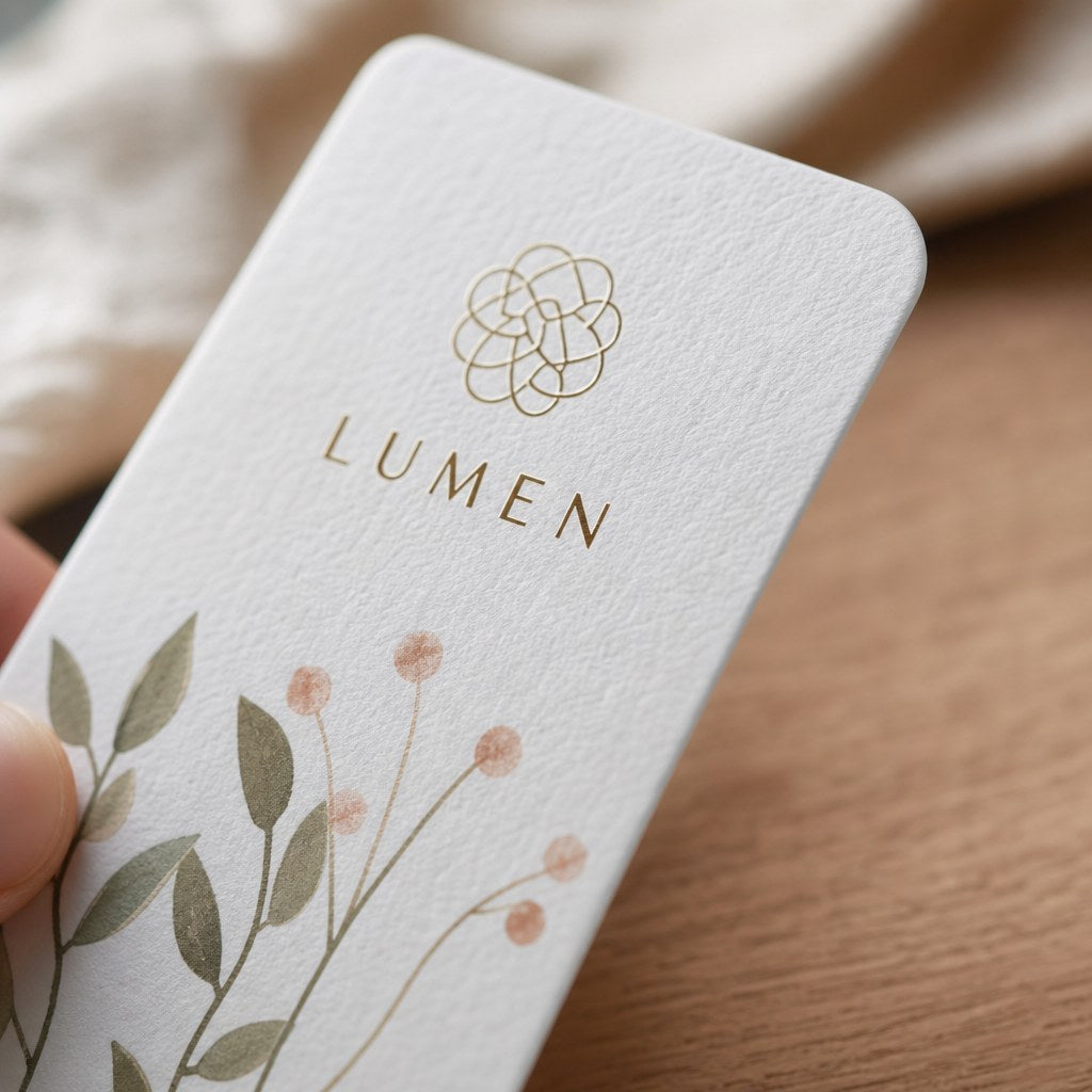 Bookmarks – close-up: Macro of a rounded corner on a 350 gsm bookmark