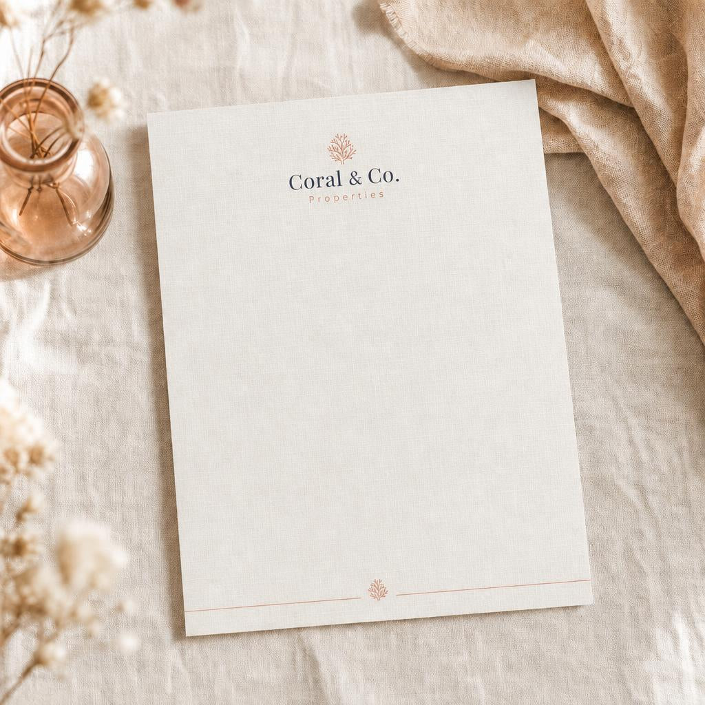 Letterhead – Paper: Linen texture 120 gsm