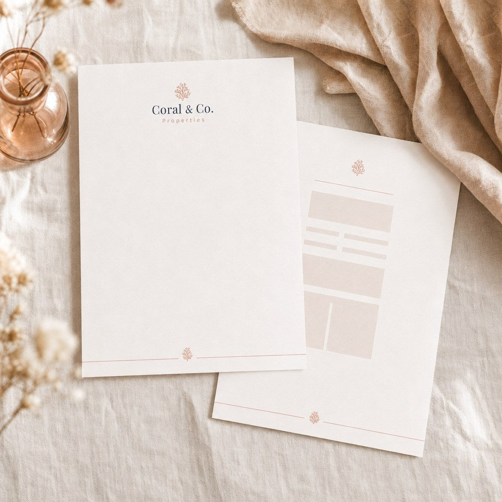 Letterhead, printed on both sides (illustration)
