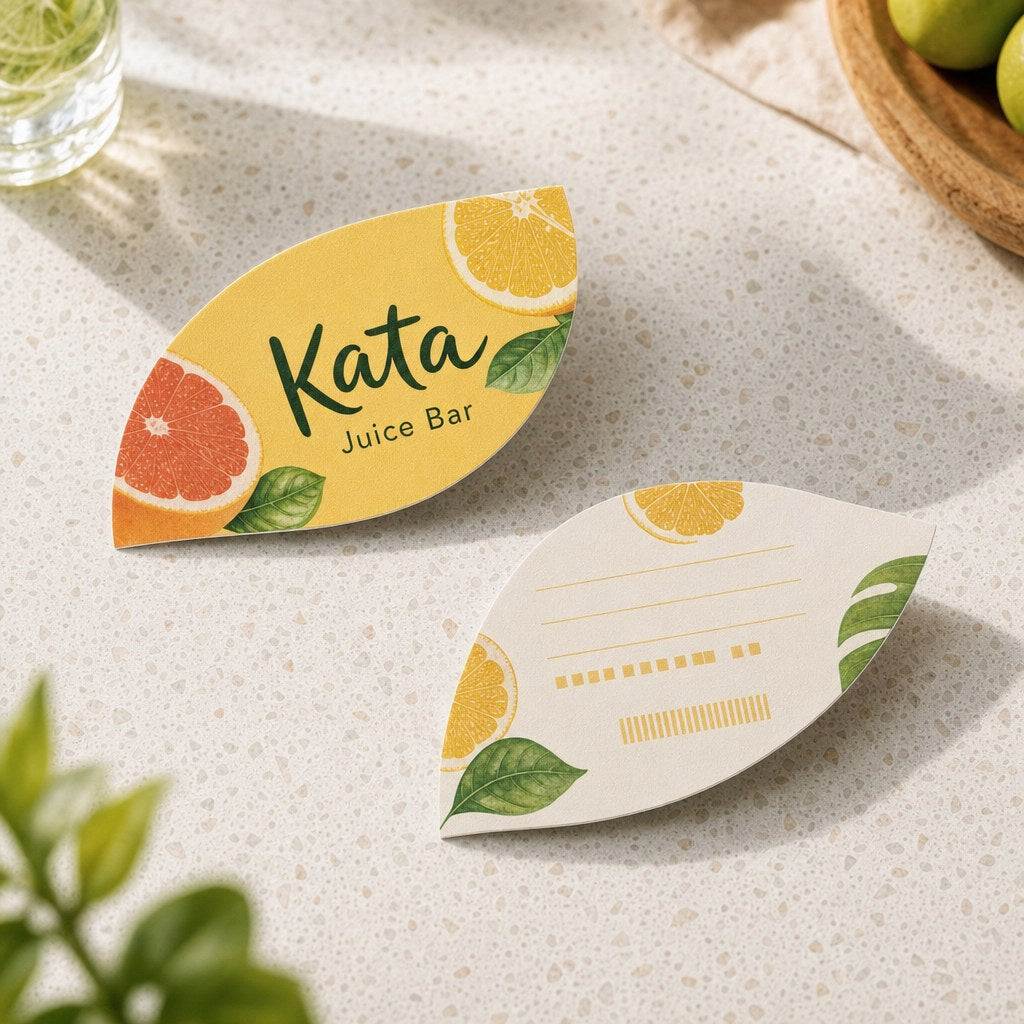 Die-Cut Postcards, printed on both sides (illustration)