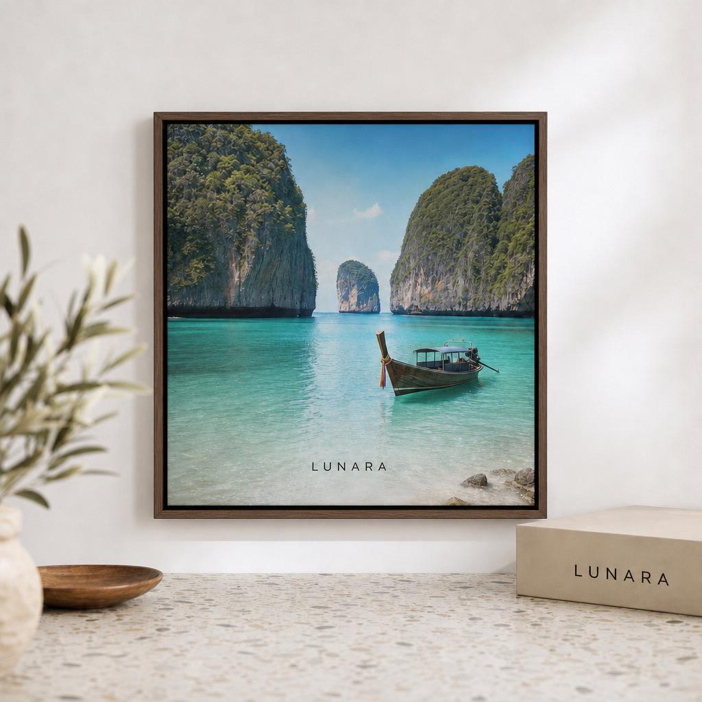 Canvas Prints – Float frame: Walnut float frame