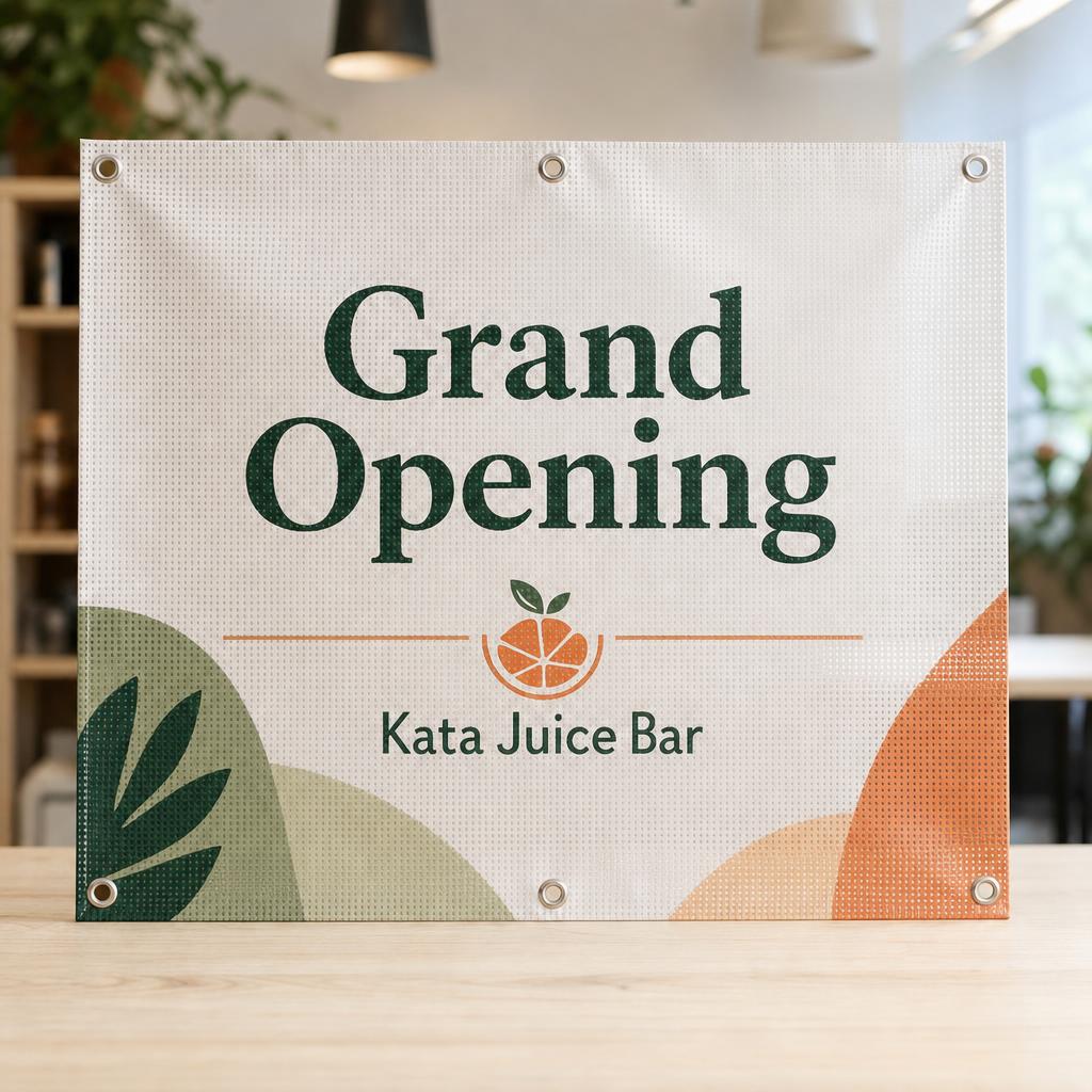 Vinyl Banners – Material: Mesh vinyl (windy areas)
