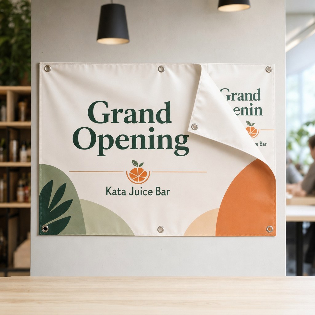 Vinyl Banners, printed on both sides (illustration)