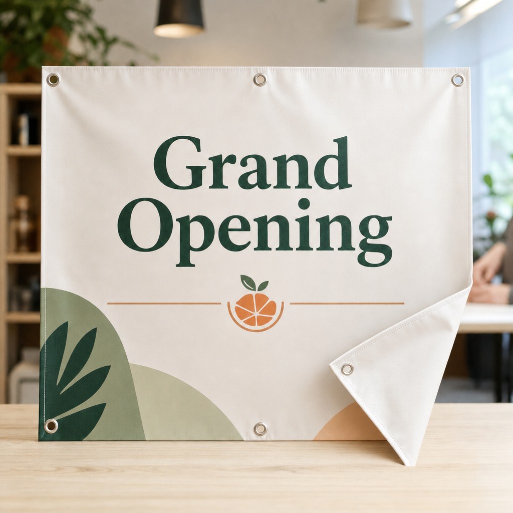 Vinyl Banners, printed on one side (illustration)