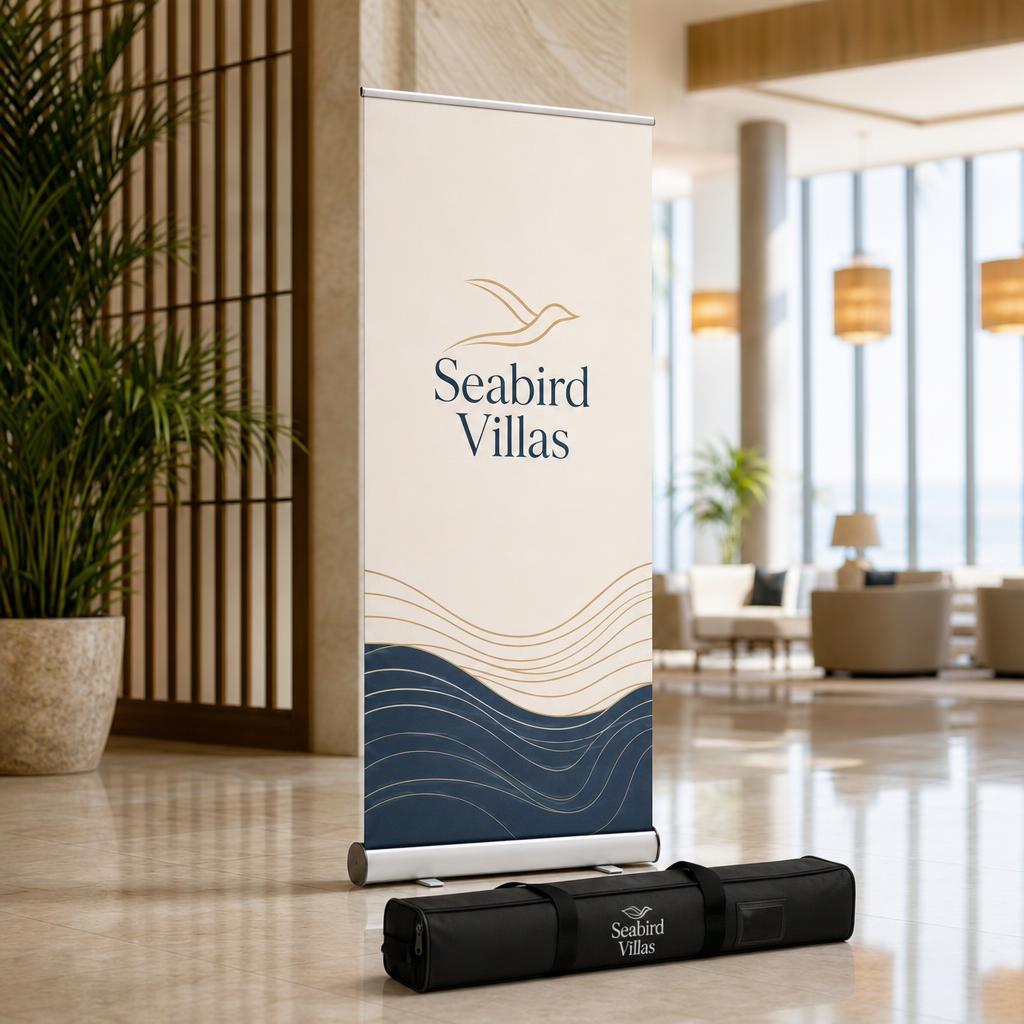 Roll-Up & X-Banners – Bundle: Print + stand + bag