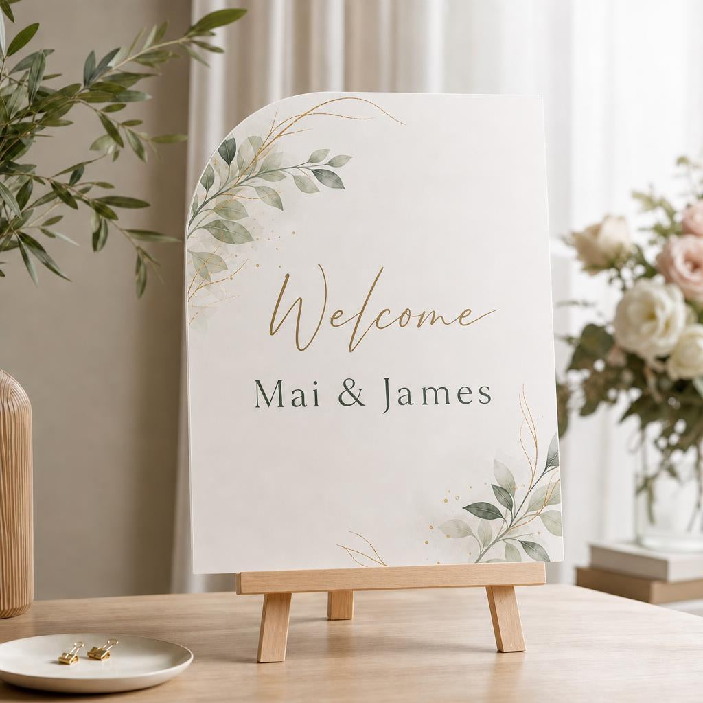 Foam Board Signs – Shape: Half arch (left)