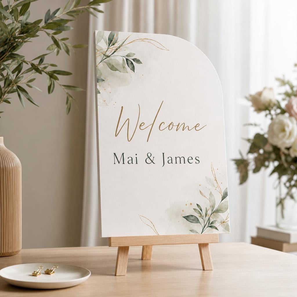 Foam Board Signs – Shape: Half arch (right)