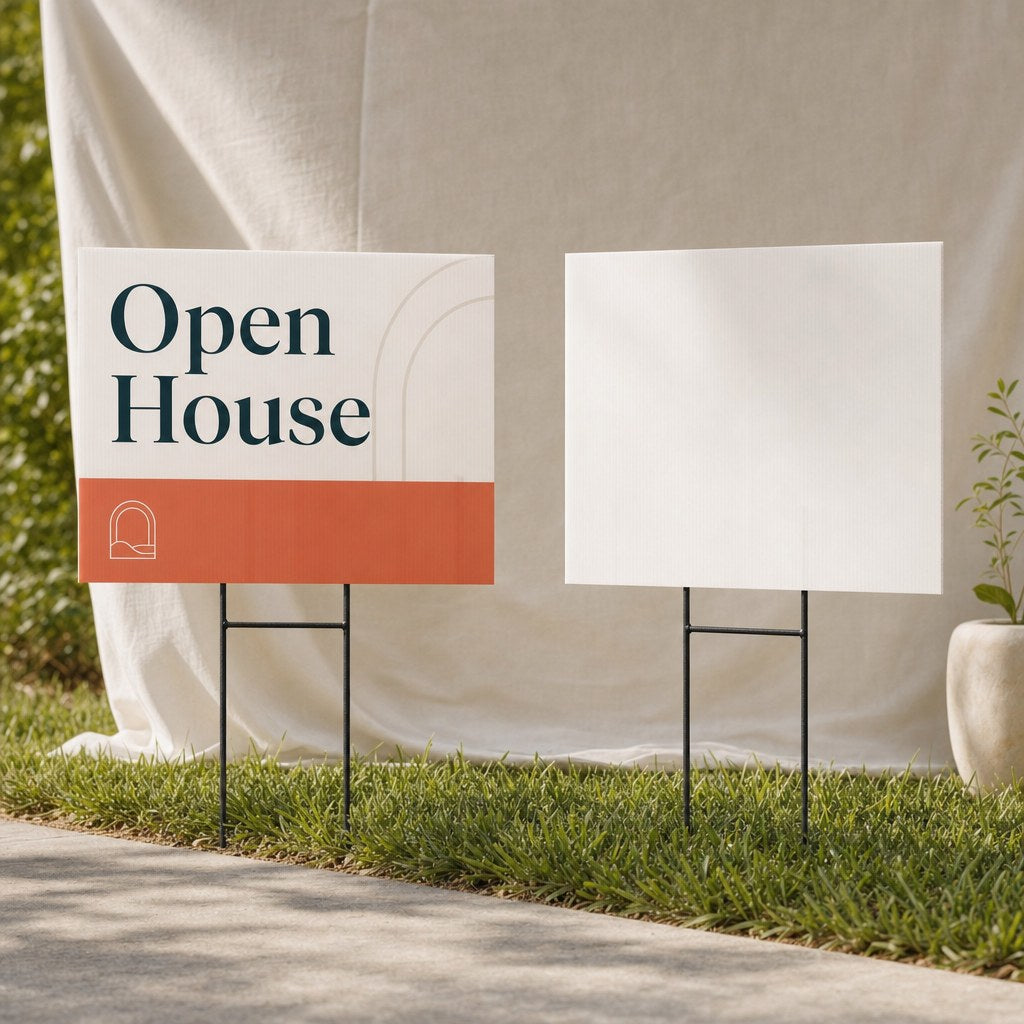 Corrugated Plastic Signs, printed on one side (illustration)
