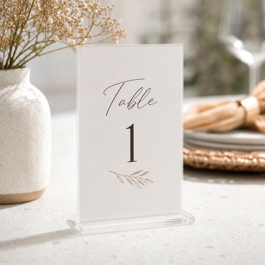 Acrylic Table Signs – Shape: Rectangle